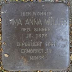 Stolperstein dedicated to Emma Anna Müller