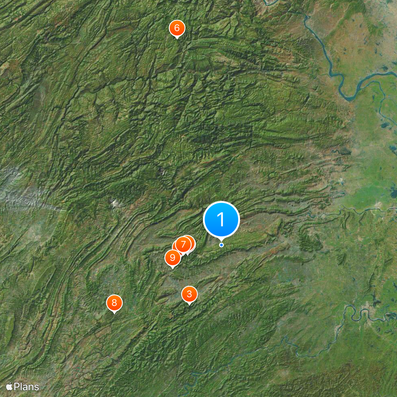 Pont de verre de Zhangjiajie Carte