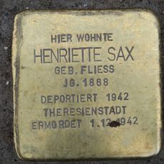 Stolperstein dedicated to Henriette Sax