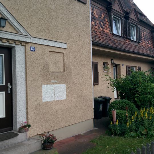 Reihenhausgruppe der Gartenstadt Nürnberg