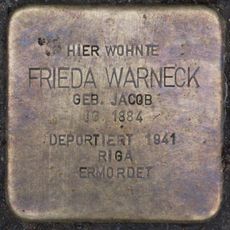 Stolperstein dedicated to Frieda Warneck