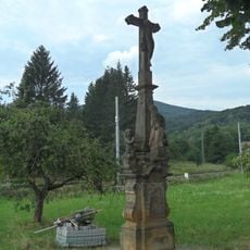 Sandstone crucifix in Rejhotice