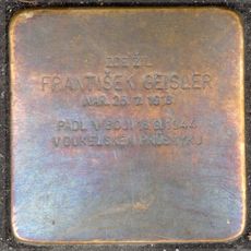 Stolperstein dedicated to František Geisler