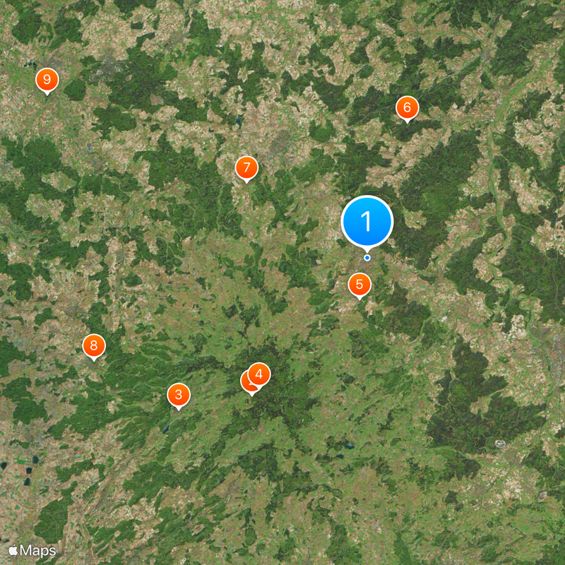 Powiat Vogelsberg Mapa