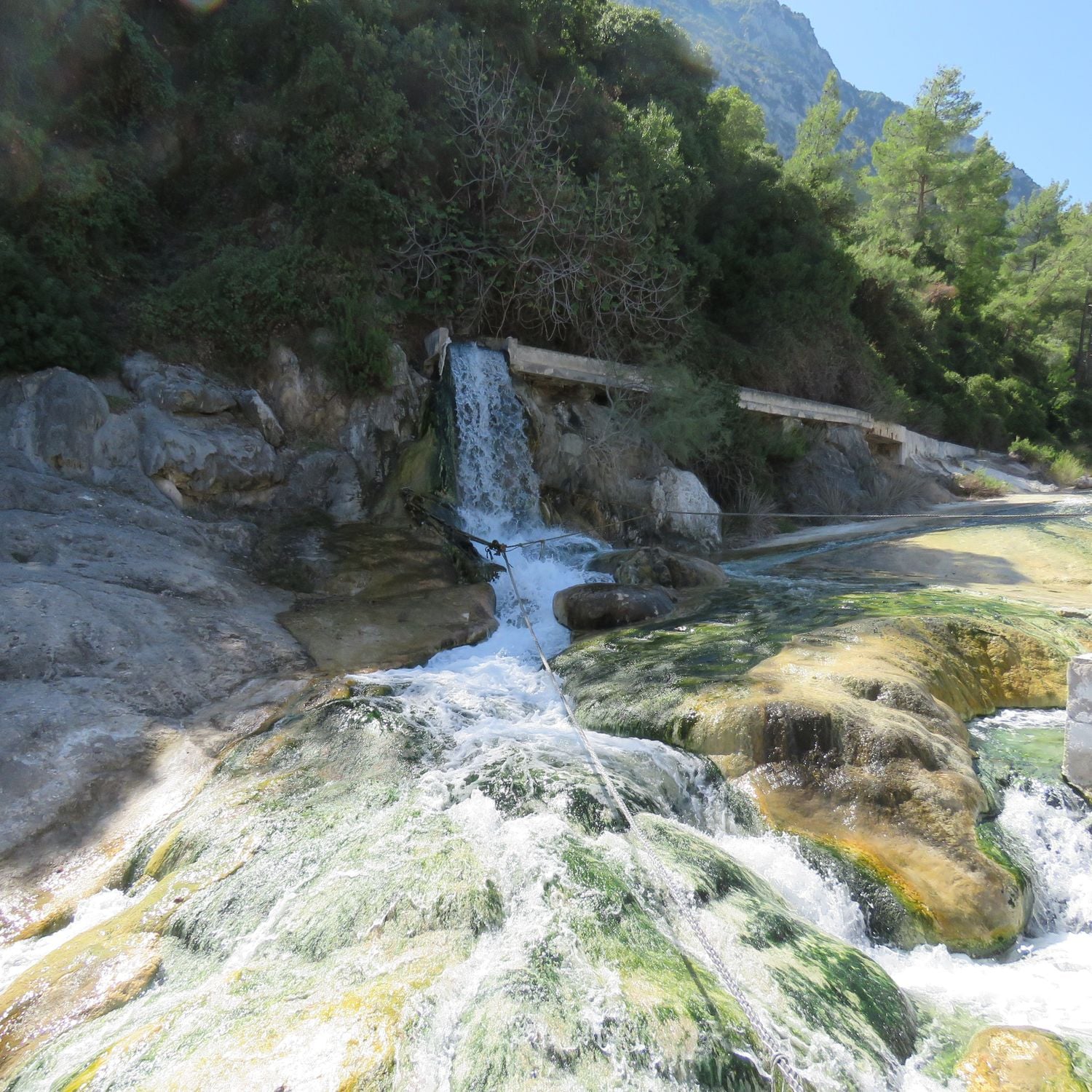 Greek Spring Pool Thermopylae Hot Springs - Natural pool with hot springs near Lamia, Greece