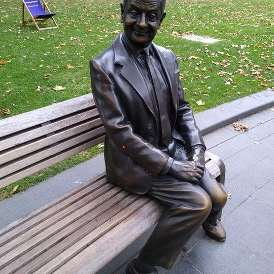 Mr Bean statue at Leicester Square