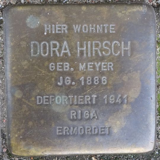 Stolperstein dedicated to Dora Hirsch