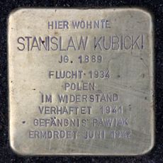 Stolperstein dedicated to Stanislaw Kubicki