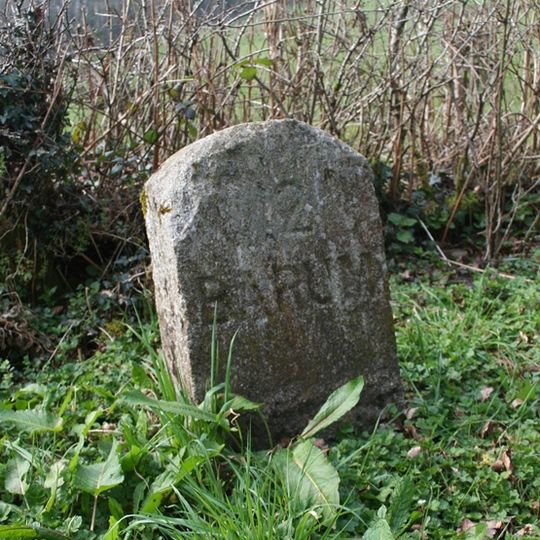 Milestone, Chittlehamholt, 150m S of entrance to High Bullen Hotel