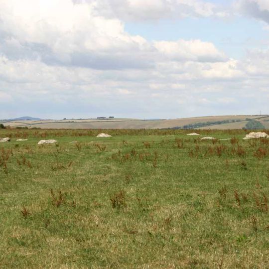 The Kingston Russell stone circle 750m north east of Gorwell Farm