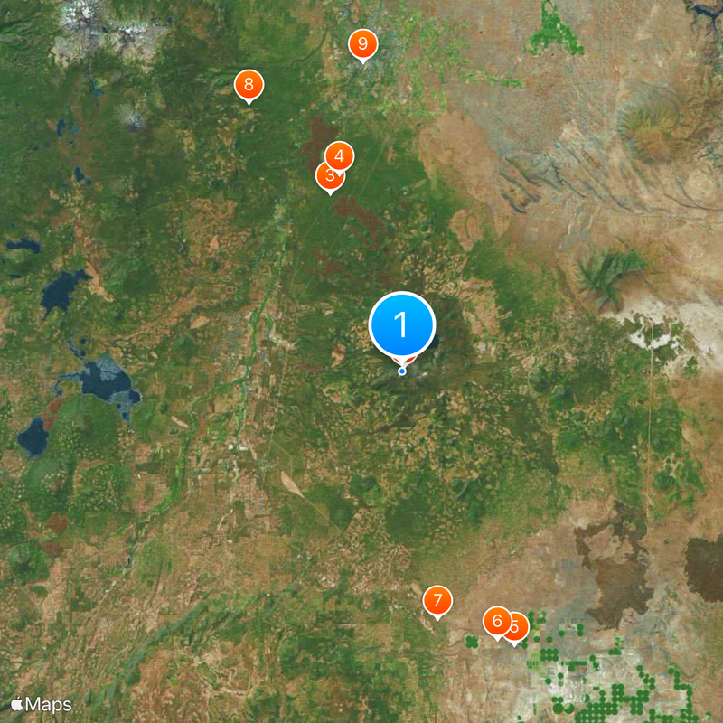Newberry Volcano Mapa