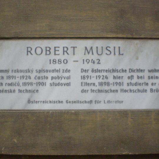 Plaque of Robert Musil