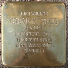 Stolperstein em memória de Oskar de Vries