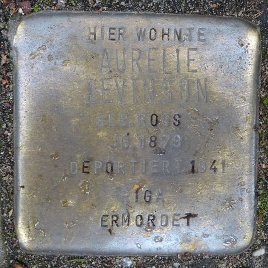 Stolperstein dedicated to Aurelie Levinson