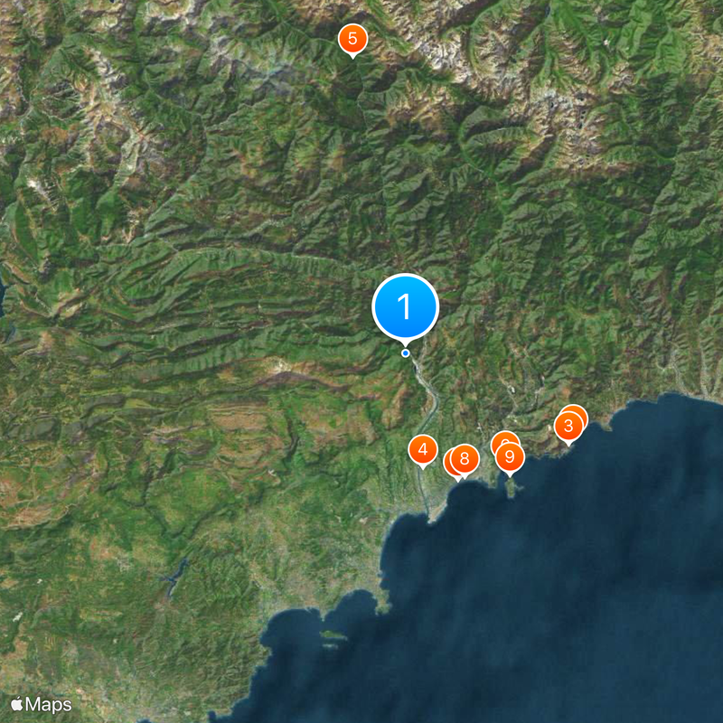 Alpes Marítimos Mapa