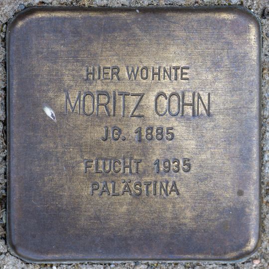 Stolperstein en memoria de Moritz Cohn