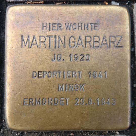 Stolperstein en memoria de Martin Garbarz