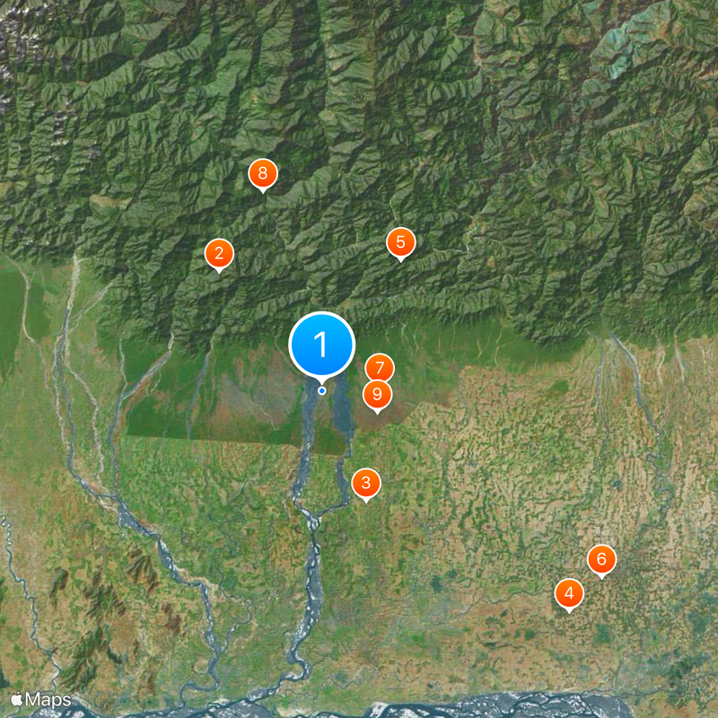 Parque nacional de Manas Mapa