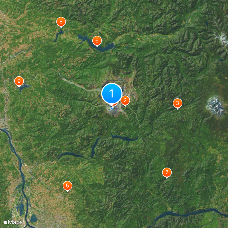 Monte Santa Helena Mapa