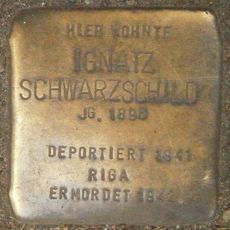 Stolperstein dedicated to Ignatz Schwarzschild