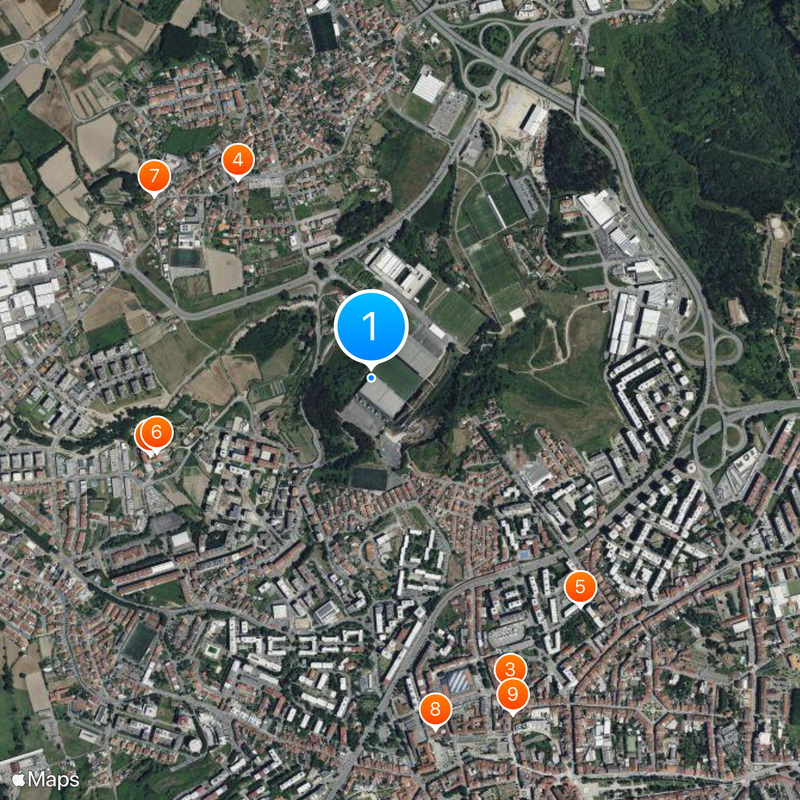 Estádio Municipal de Braga Mapa