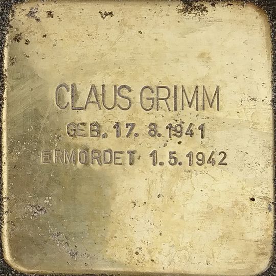 Stolperstein en memoria de Claus Grimm