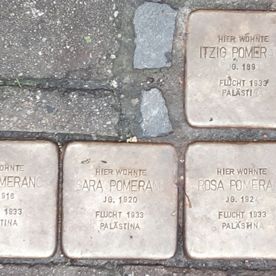 Stolperstein en memoria de Itzig Pomeranc