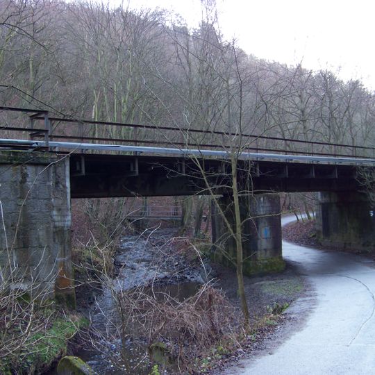 Railway bridge over Dalejský potok near Dalejský mlýn