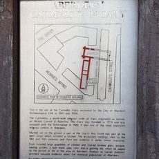 Commemorative plaque to Carmelite Friary, Aberdeen