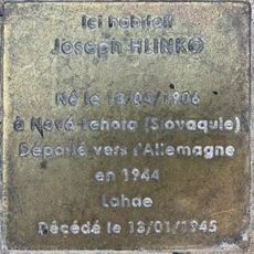 Stoleperstein à la mémoire de Joseph Hlinko
