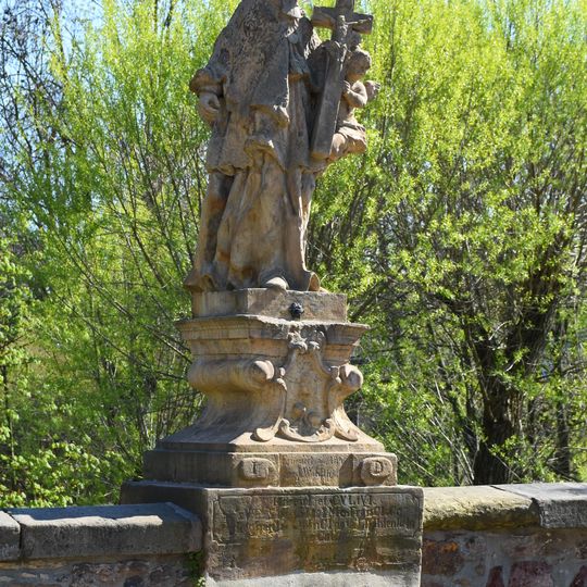 Statue of John of Nepomuk on the stone bridges in Moravská Třebová