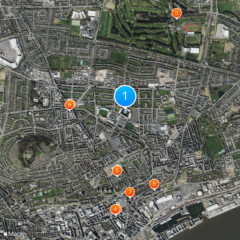 Tannadice Park Map