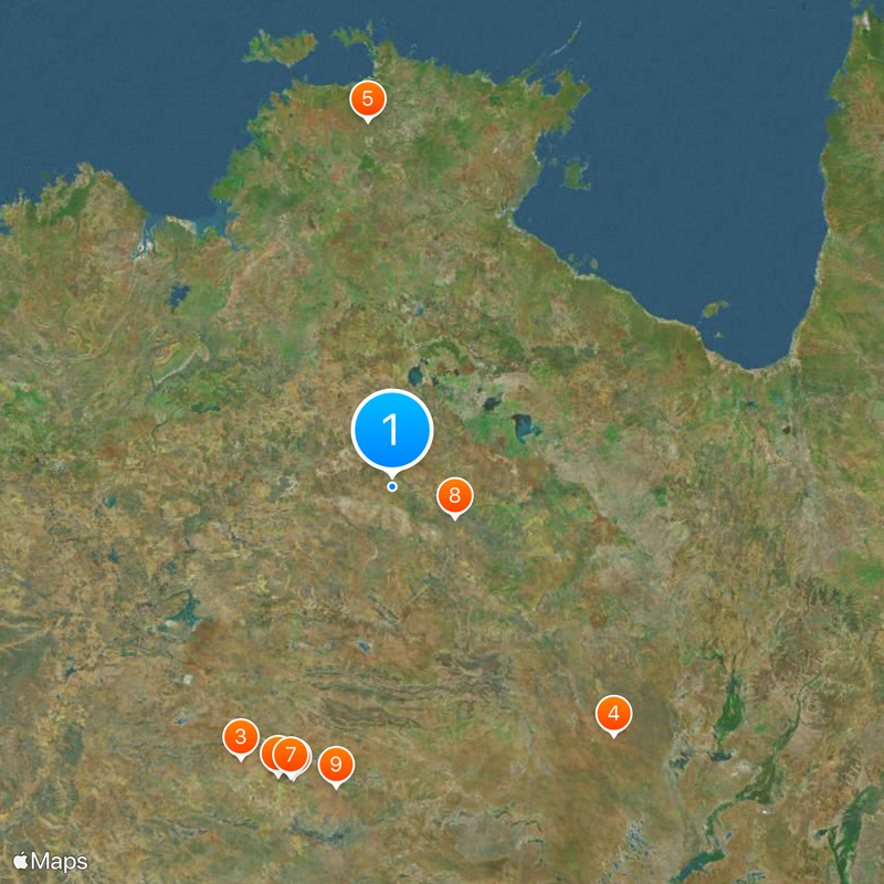 Territorio del Norte Mapa