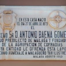 Placa a Antonio Baena Gómez