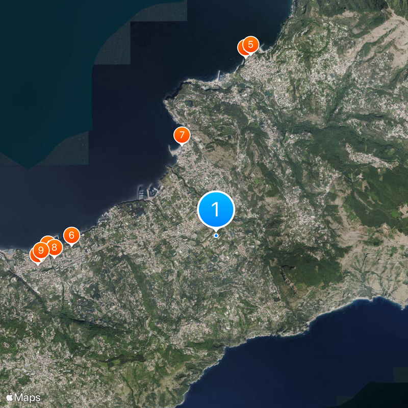 Péninsule de Sorrente Carte