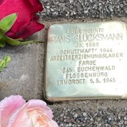 Stolperstein dedicated to Hans Glücksmann