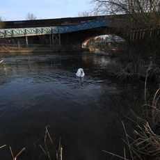 Railway Bridge And Attached Accommodation Bridge Over River Kennet At SU 7306 7381