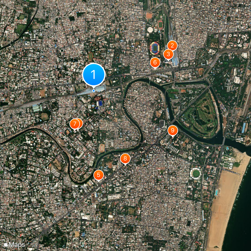 Chennai Egmore railway station Map