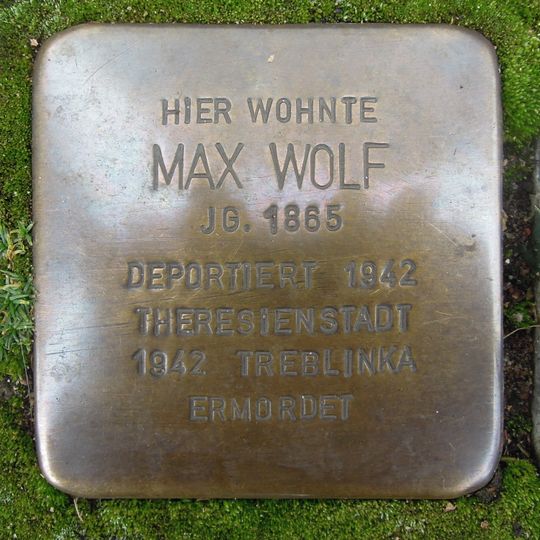 Stolperstein dedicated to Max Wolf