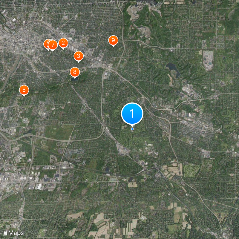 Oak Hill Country Club Mappa