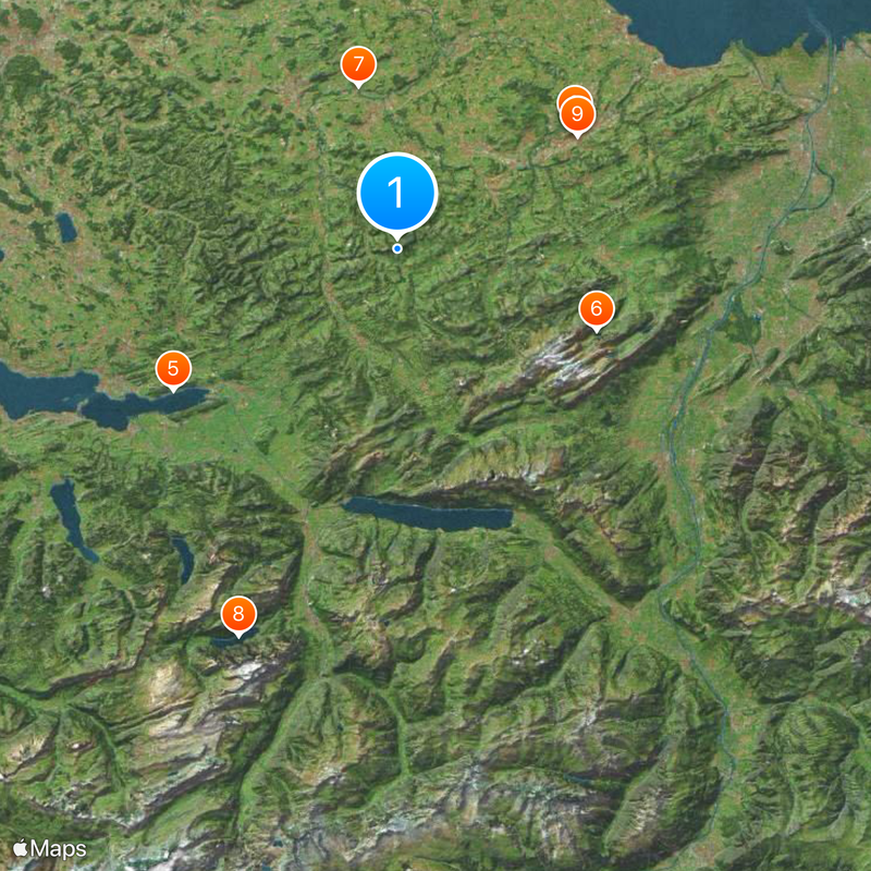Canton de Saint-Gall Carte