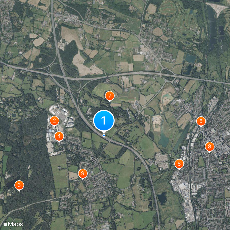 M25 motorway Map