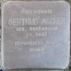 Stolperstein en memoria de Gertrud Ascher