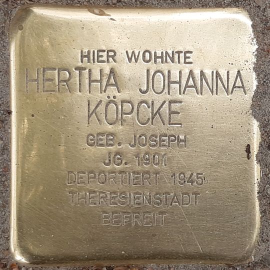 Stolperstein en memoria de Hertha Johanna Köpcke
