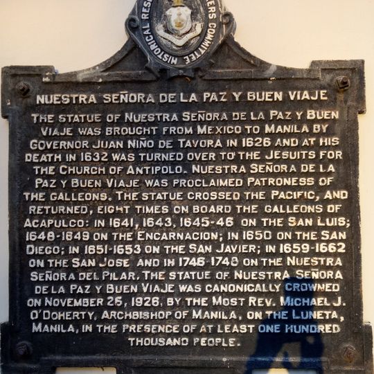 Our Lady of Peace and Good Voyage historical marker