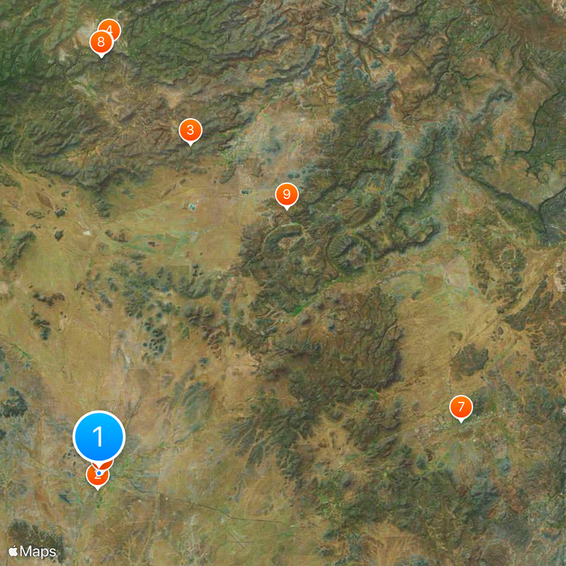 Marfa lights Map