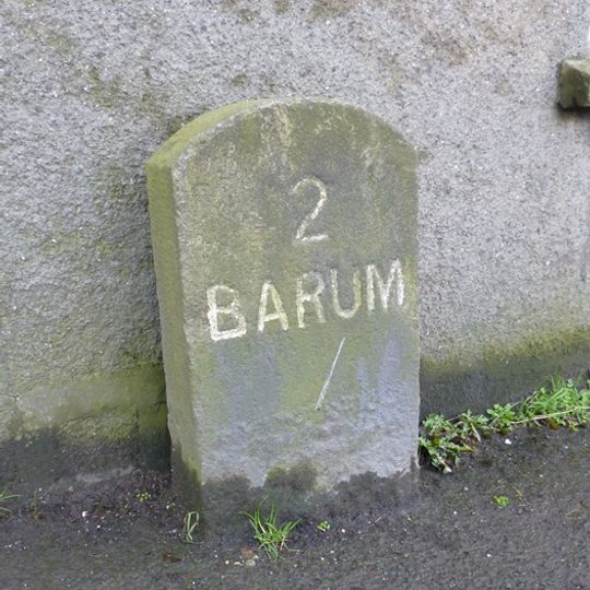 Milestone, Bickington Road, by No. 7
