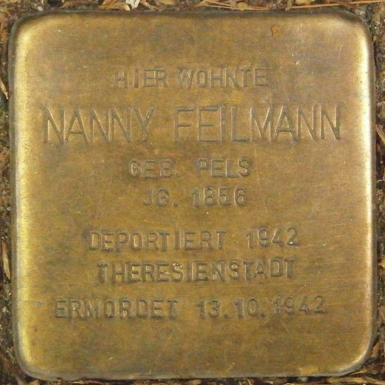 Stolperstein dedicated to Nanny Feilmann