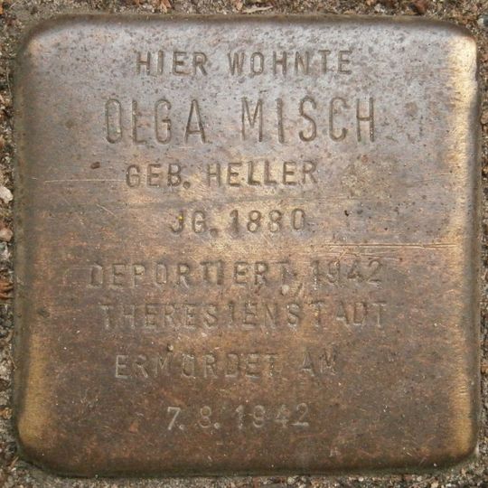 Stolperstein dedicated to Olga Misch