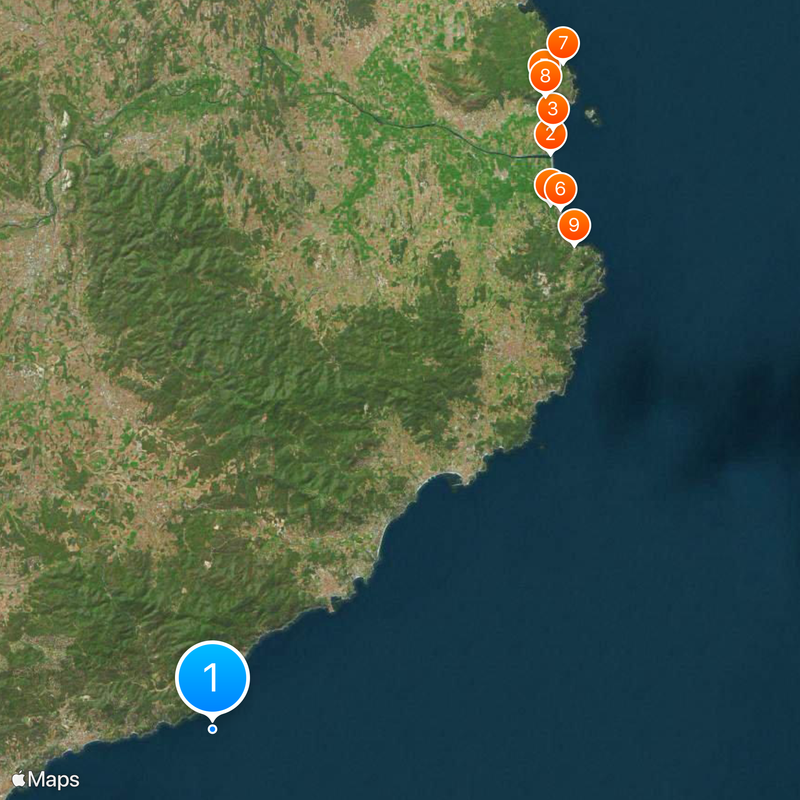 Costa Brava Map